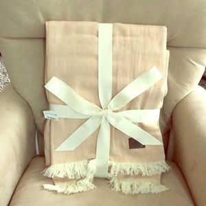 Pale pink cream color Oversized Scarf/Shaw